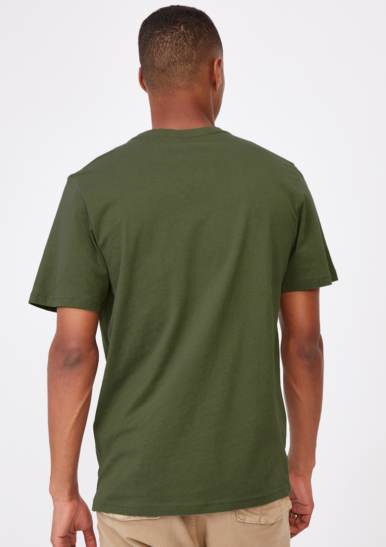 Olive - Half sleeves T- Shirt