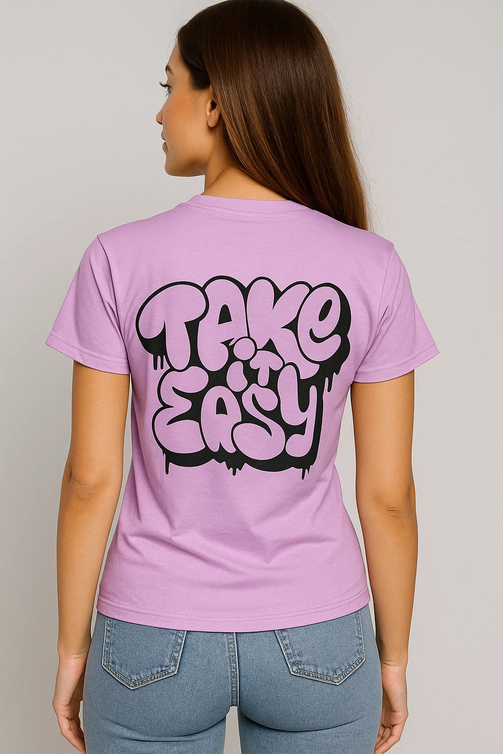 Take it easy - Unisex Half sleeve T-Shirt - Lavender