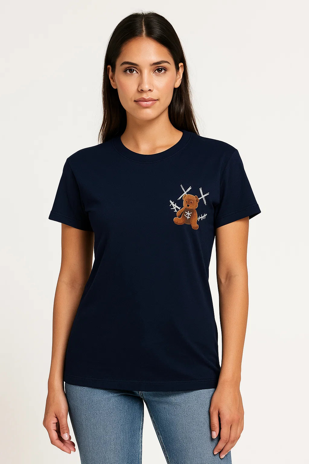 Teddy Stitch - Unisex Half sleeve T-Shirt - Navy Blue
