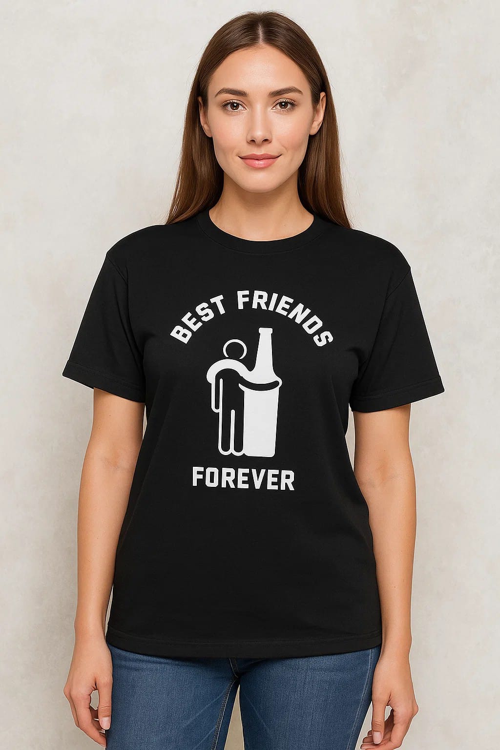 Best Friends- Unisex Oversized T-Shirt - Black