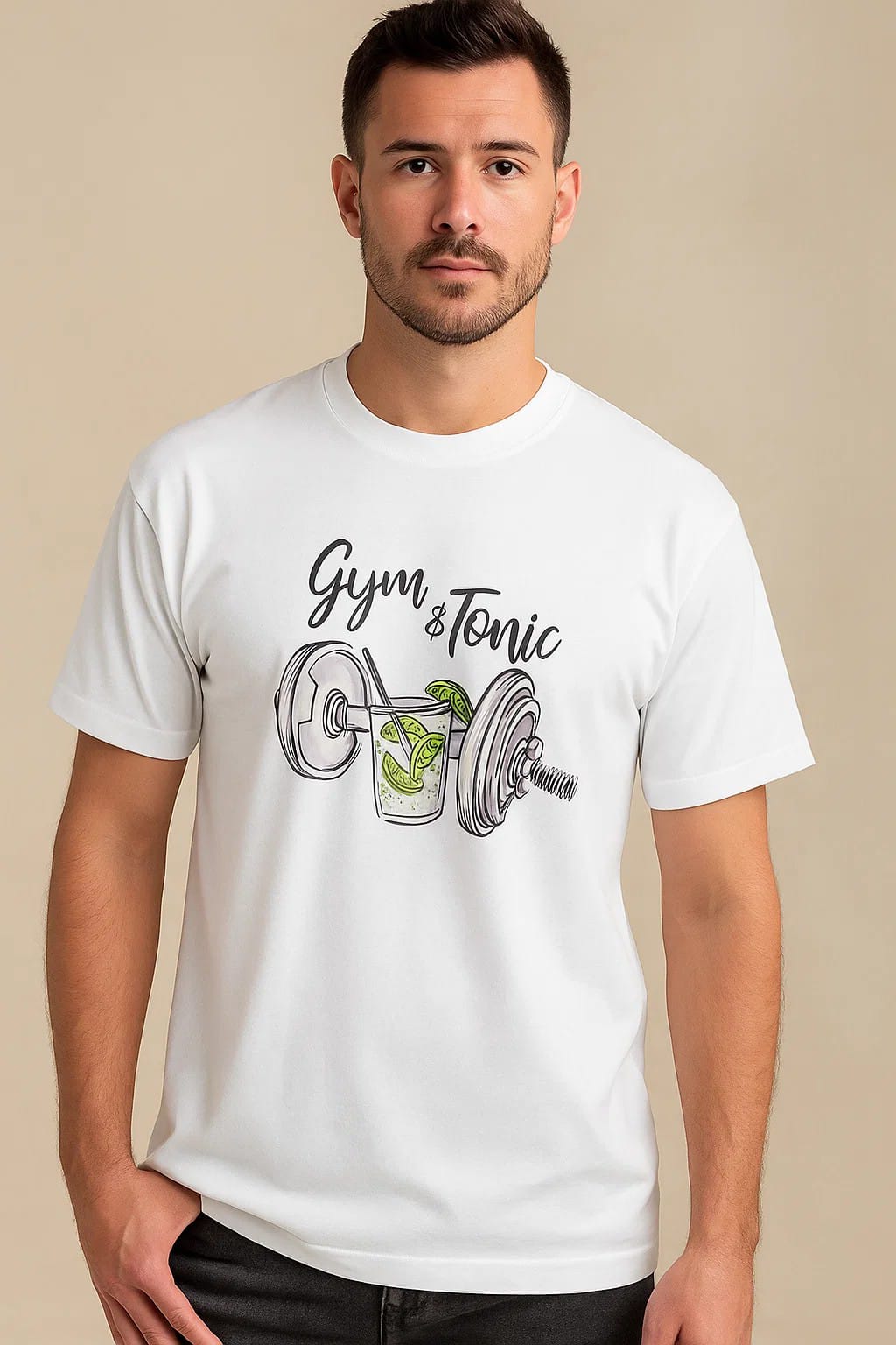 Gym & Tonic- Unisex Oversized T-Shirt - White
