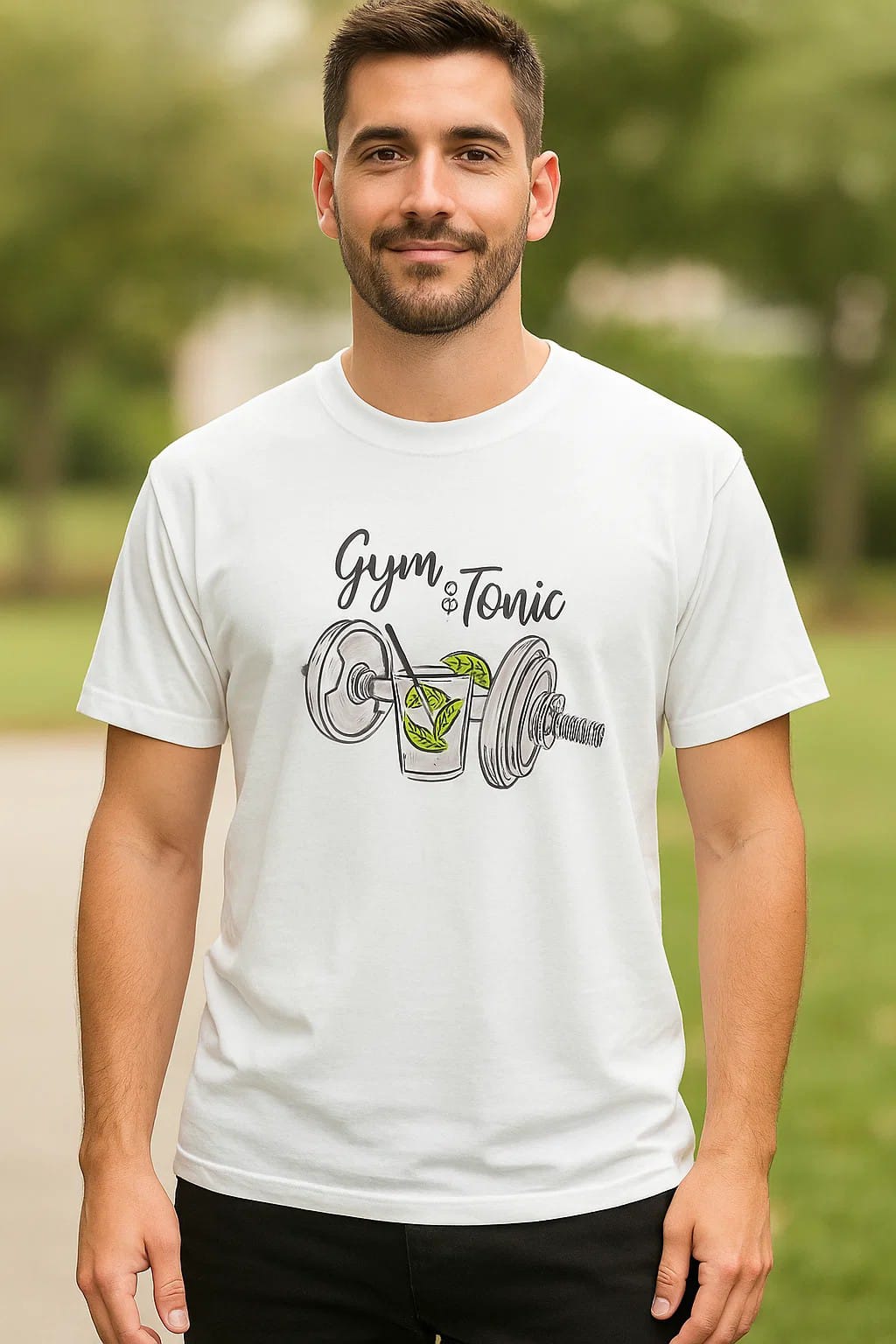 Gym & Tonic- Unisex Oversized T-Shirt - White