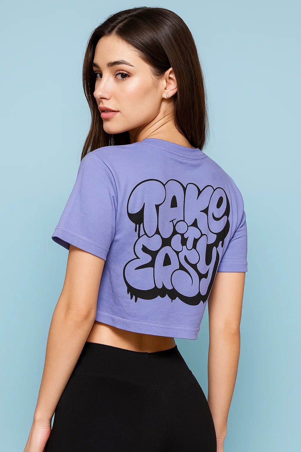 Take It Easy- Crop Top- Lavender
