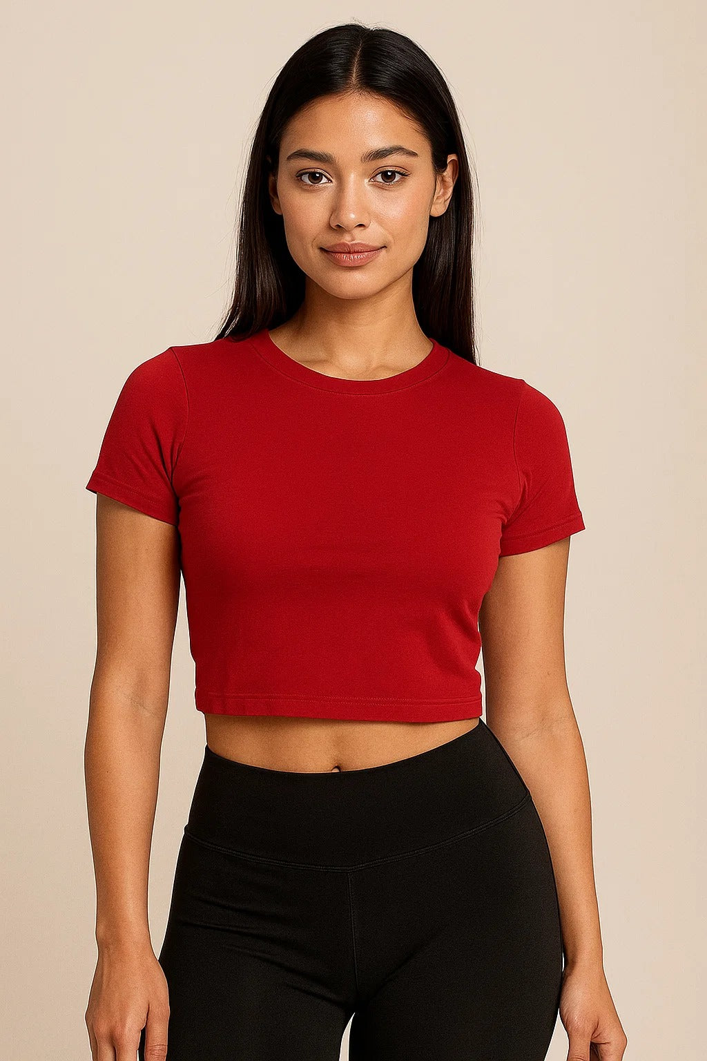Red- Crop Top