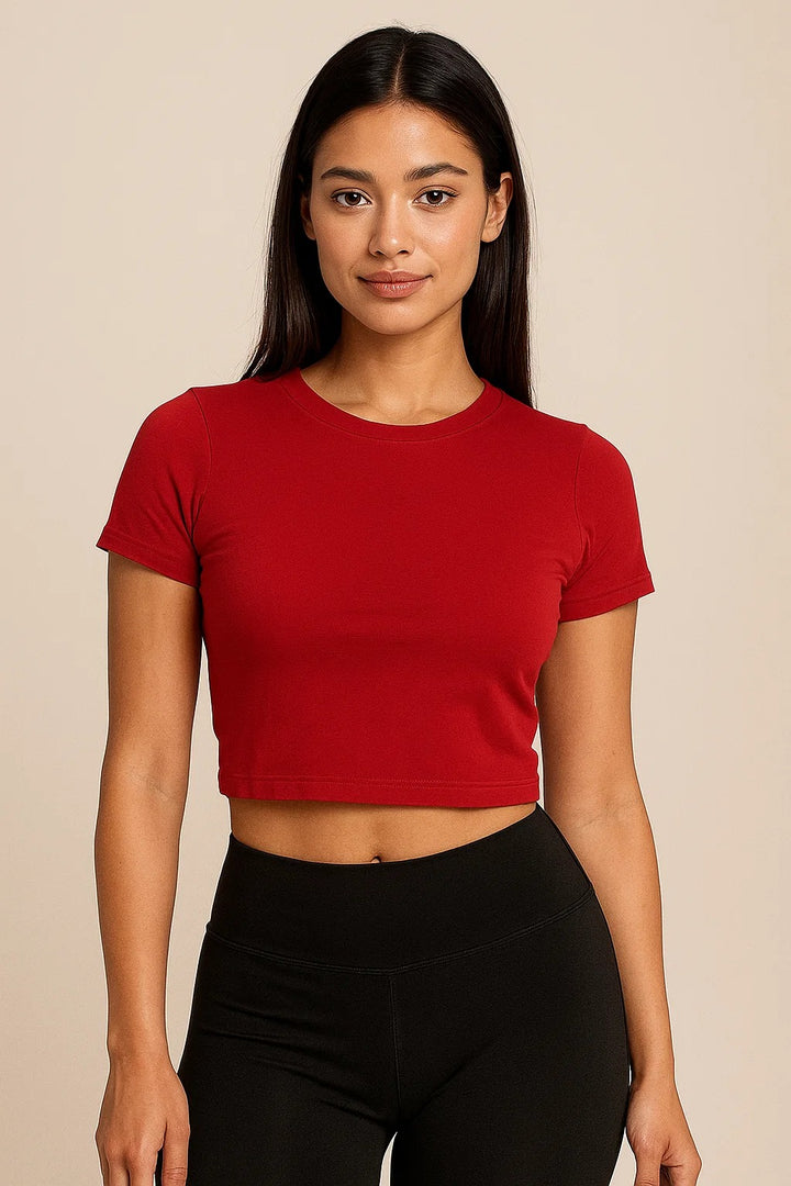 Red- Crop Top