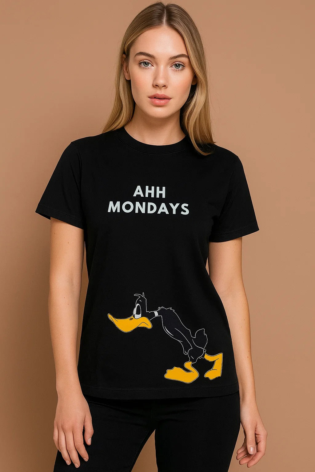 Ahh Monday - Unisex Half Sleeves T-Shirt - Black