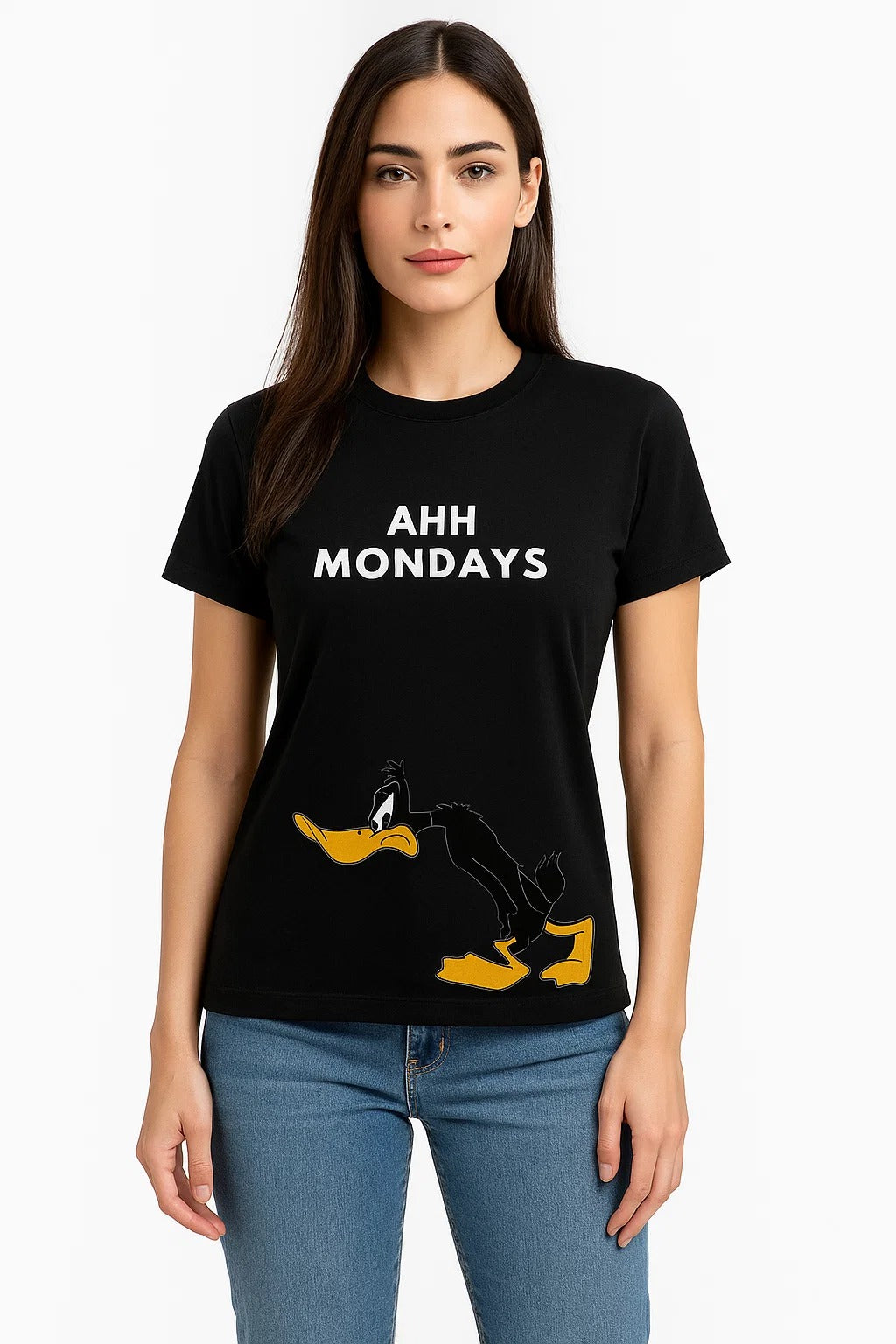 Ahh Monday - Unisex Half Sleeves T-Shirt - Black