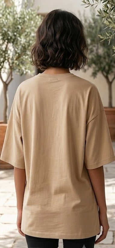 Beige - Unisex Oversized T-Shirt