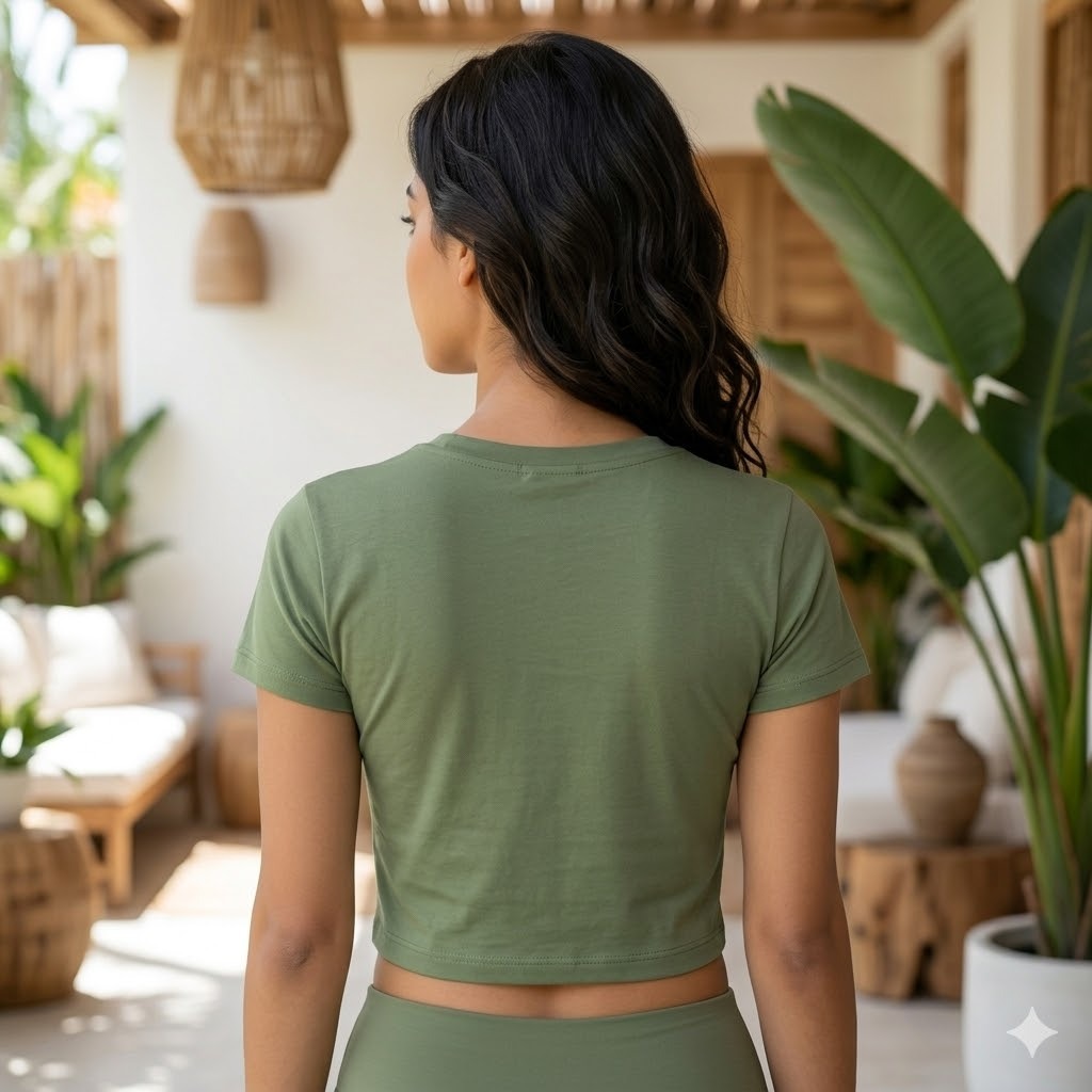 Snoopy - Crop Top- Green