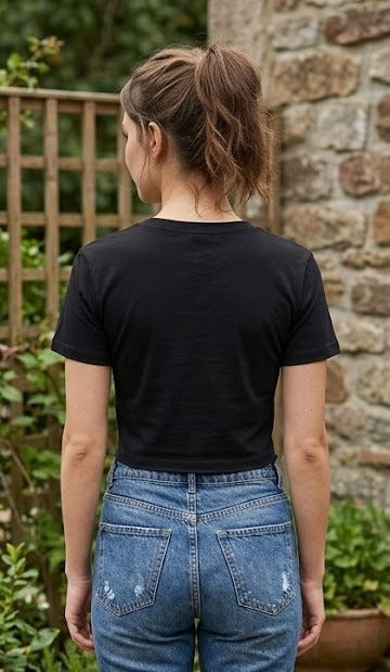 I'M Not Lazy - Crop Top- Black