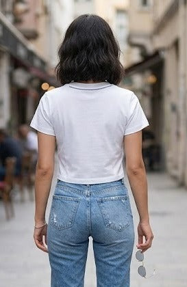 Daisy Duck - Crop Top- White