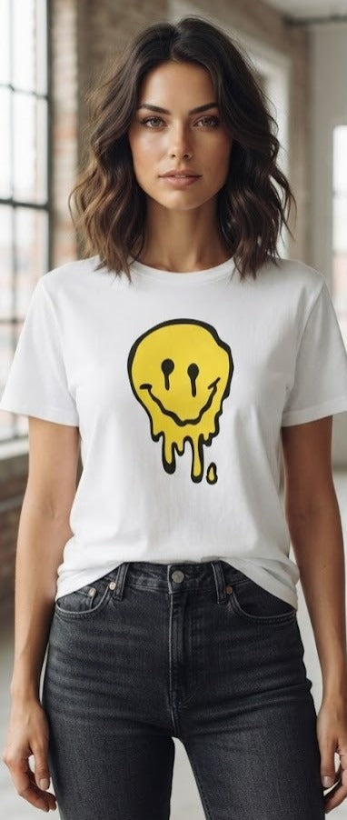 Spooky Smile - Unisex Half Sleeves T-Shirt - White