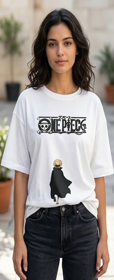One Piece - Unisex Oversized T-Shirt - White