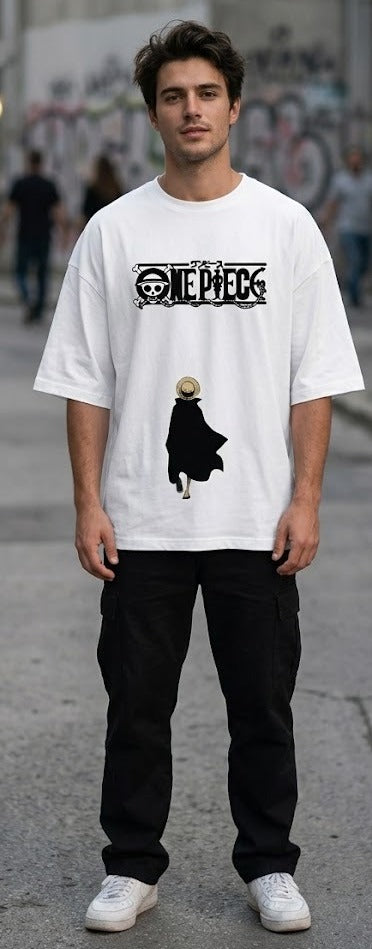 One Piece - Unisex Oversized T-Shirt - White