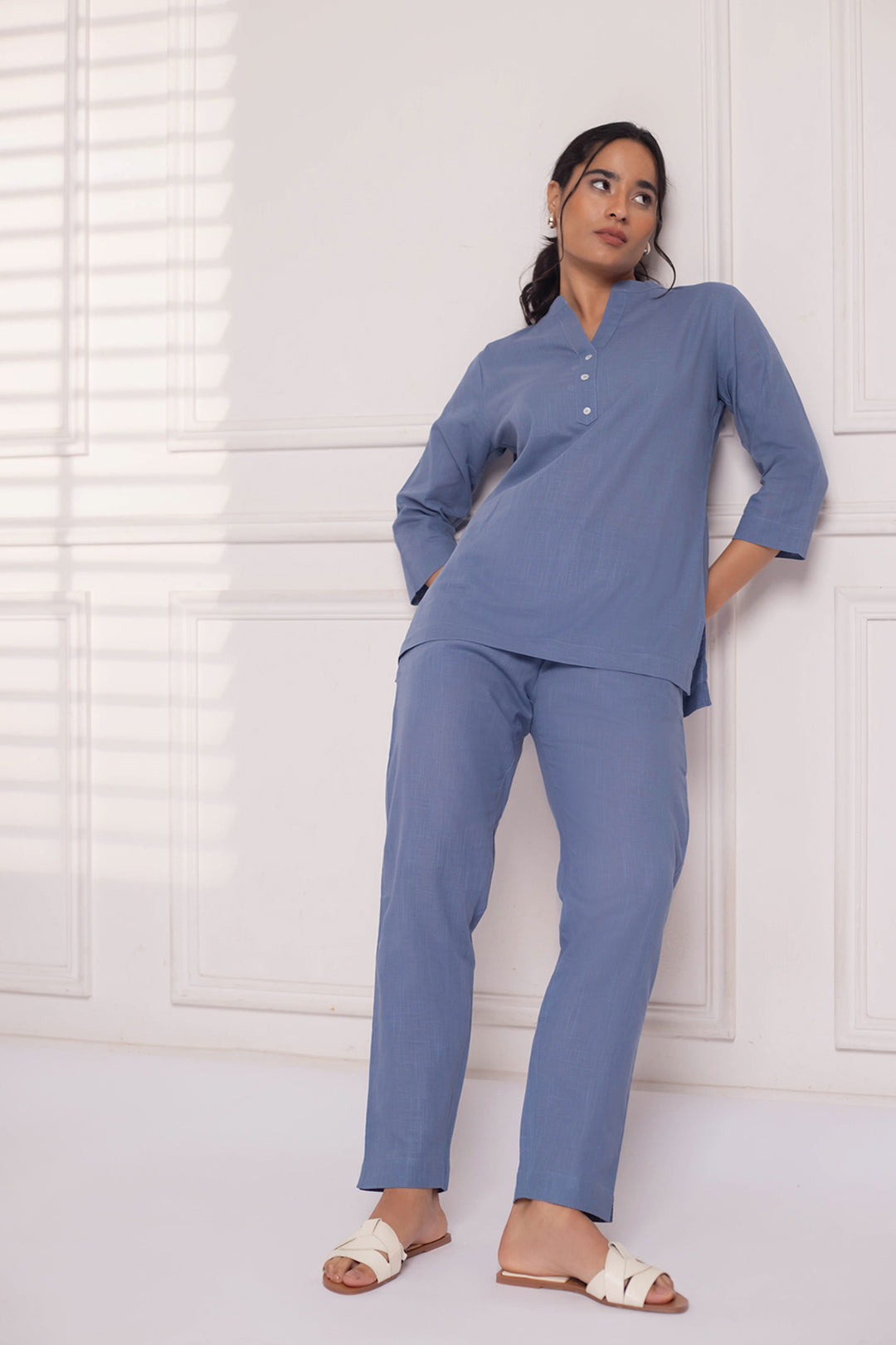 Everyday Linen Co-ord Set: Aqua