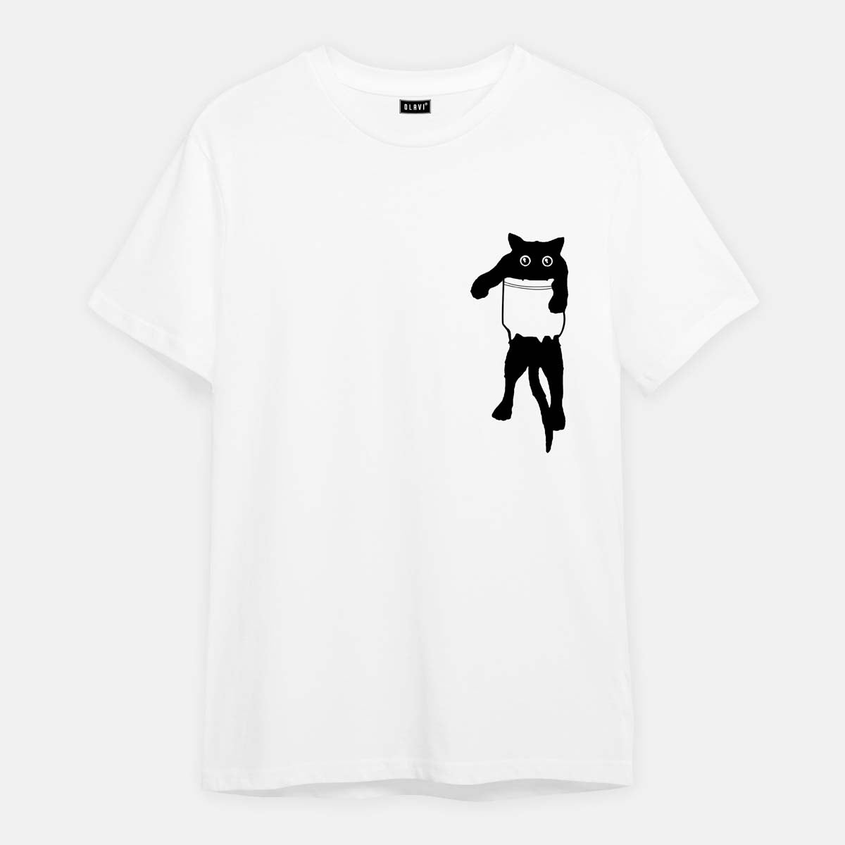 Pocket cat - Printed Half sleeves T- Shirt