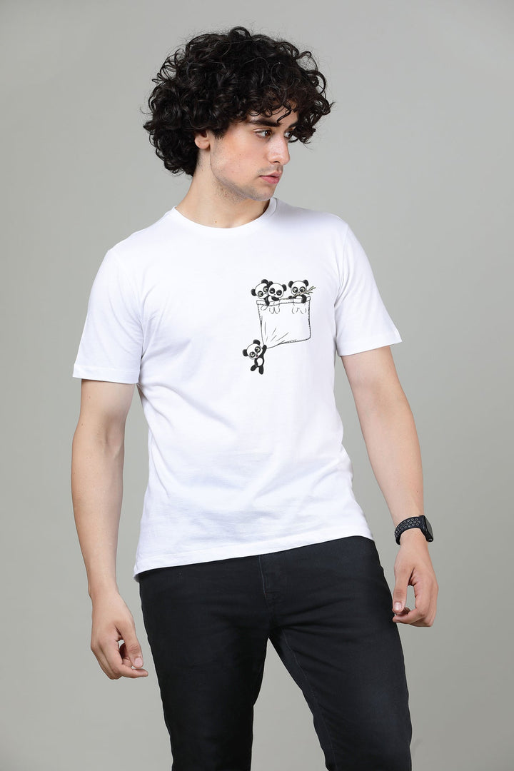Hanging Panda - Printed  Half sleeves T- Shirt