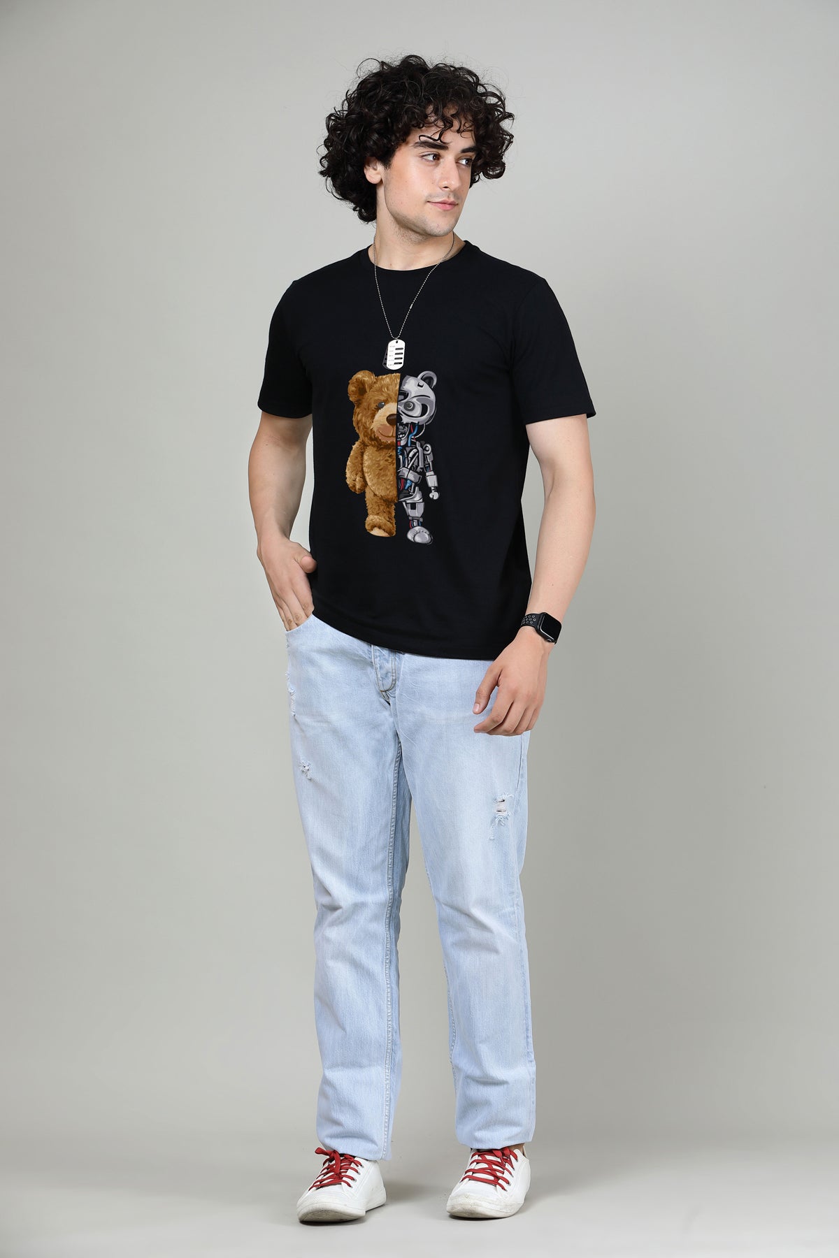 ROBO TEDDY - Printed Half sleeves T- Shirt