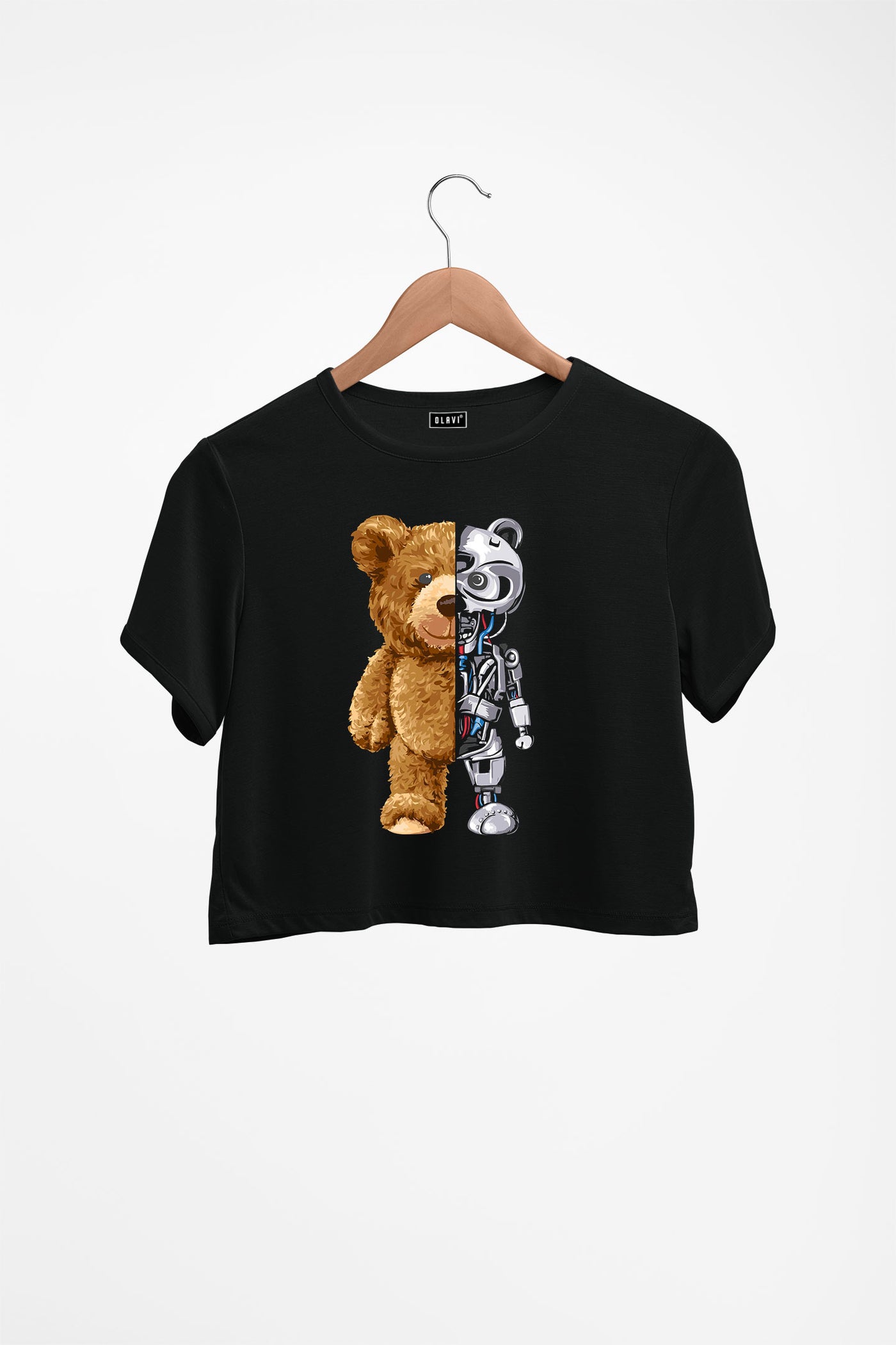 Robo Teddy Printed Crop Top