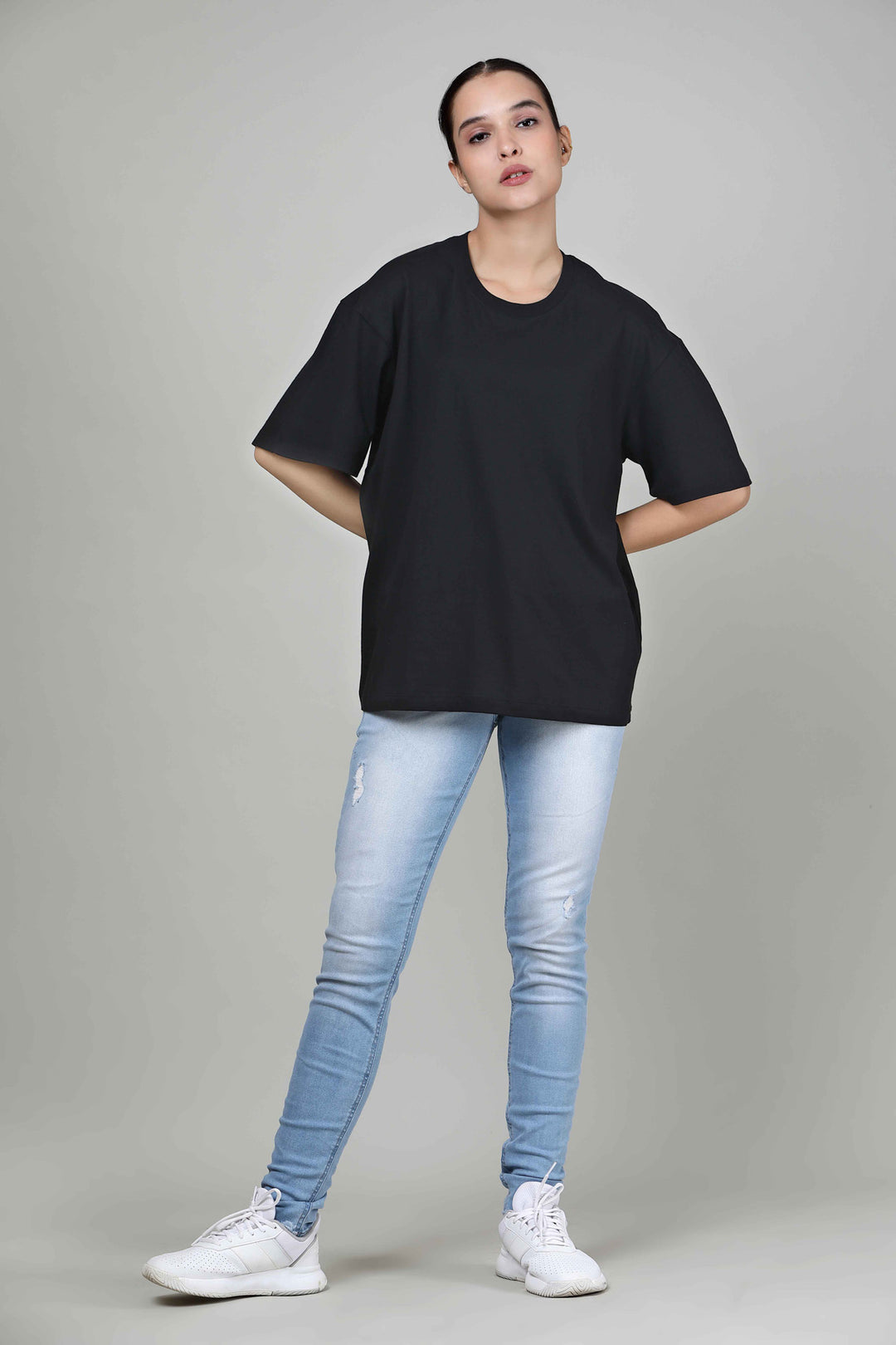 Black - Women Oversized Tees
