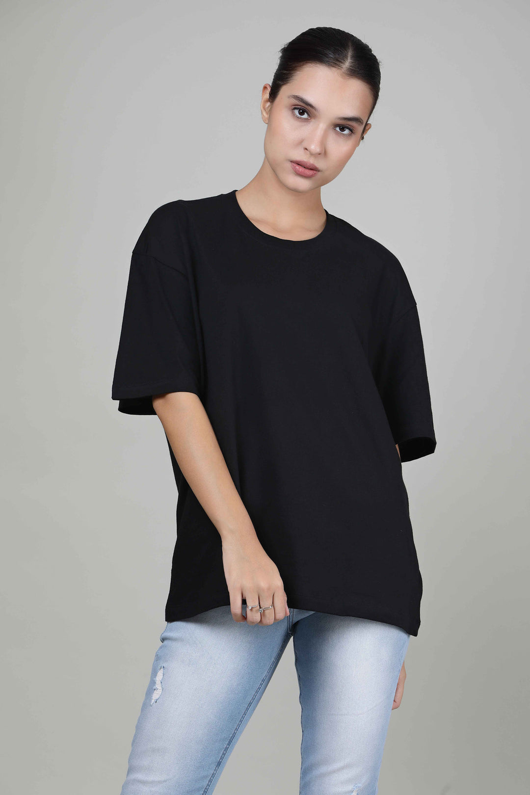 Black - Women Oversized Tees